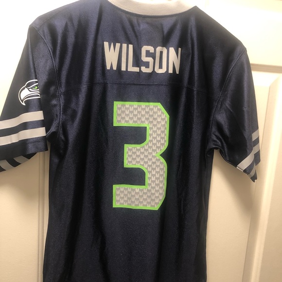 NFL SEATTLE SEAHAWKS BOYS Wilson #3 JERSEY Size Large XL (14/16) - Picture 3 of 12